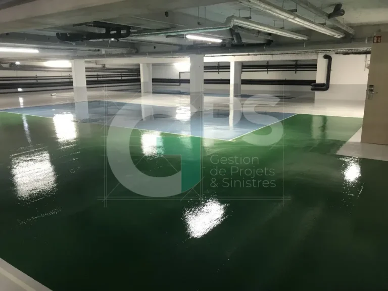 Expert Sinistre à CHAMPAGNE SUR SEINE (77430) - GPS Batiment - Parking souterrain - Mise en résine des sols